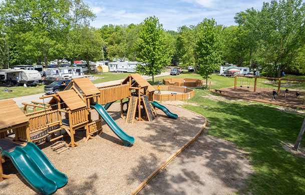 Playground and GaGa ball court at Adventure Bound Green Valley